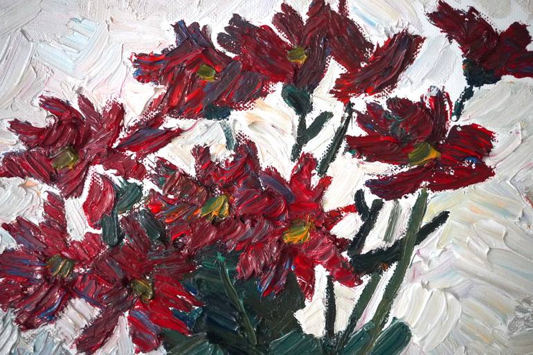 Original Expressionism Floral Painting by Prisac Nicolae