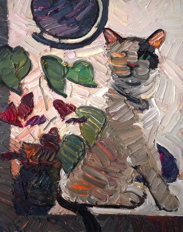 Original Abstract Cats Paintings by Prisac Nicolae