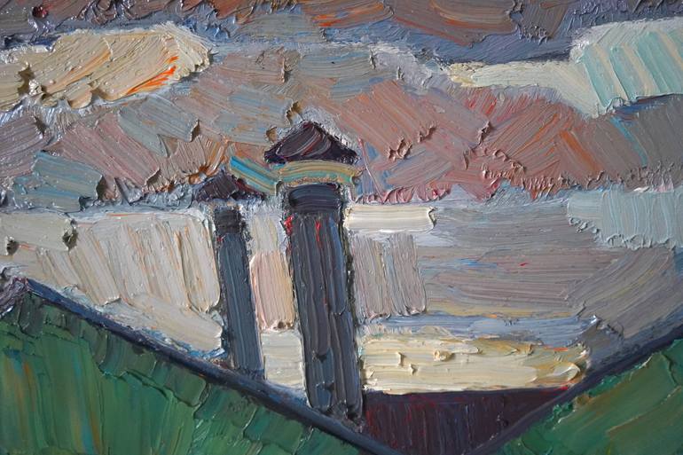Original Expressionism Landscape Painting by Prisac Nicolae