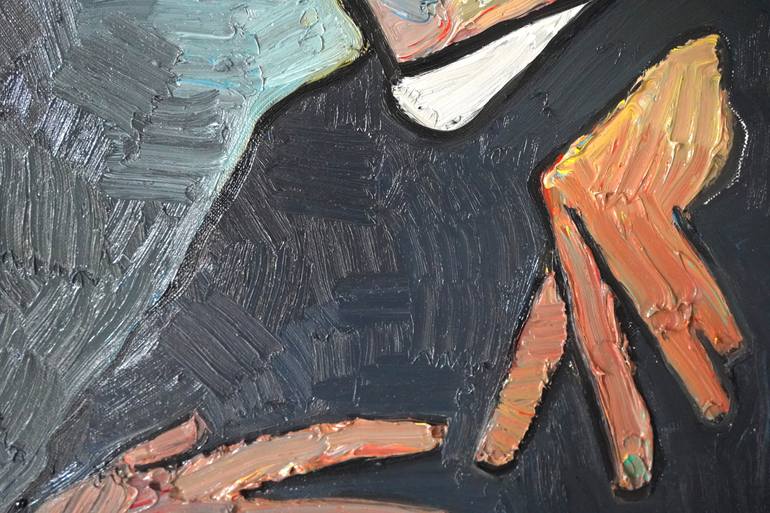 Original Expressionism Men Painting by Prisac Nicolae