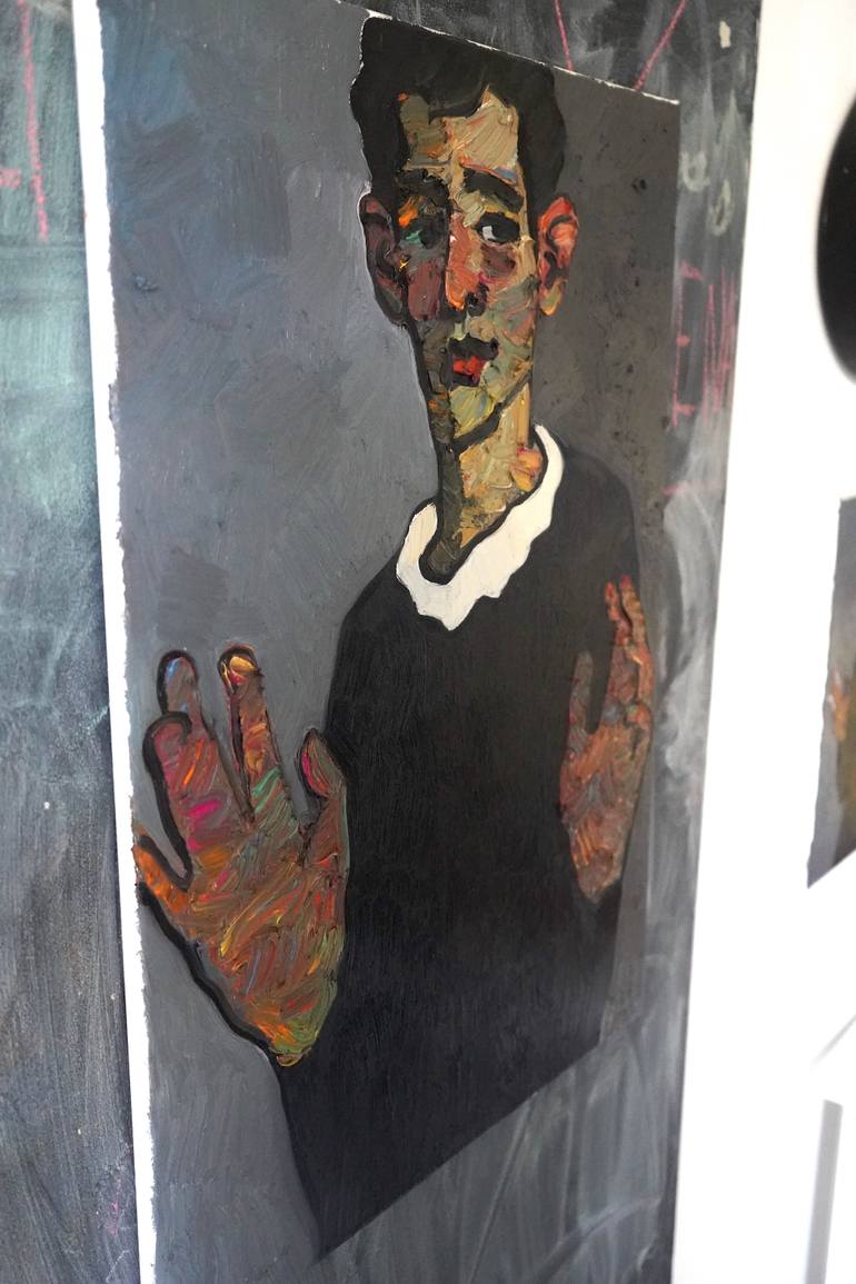 Original Expressionism Men Painting by Prisac Nicolae