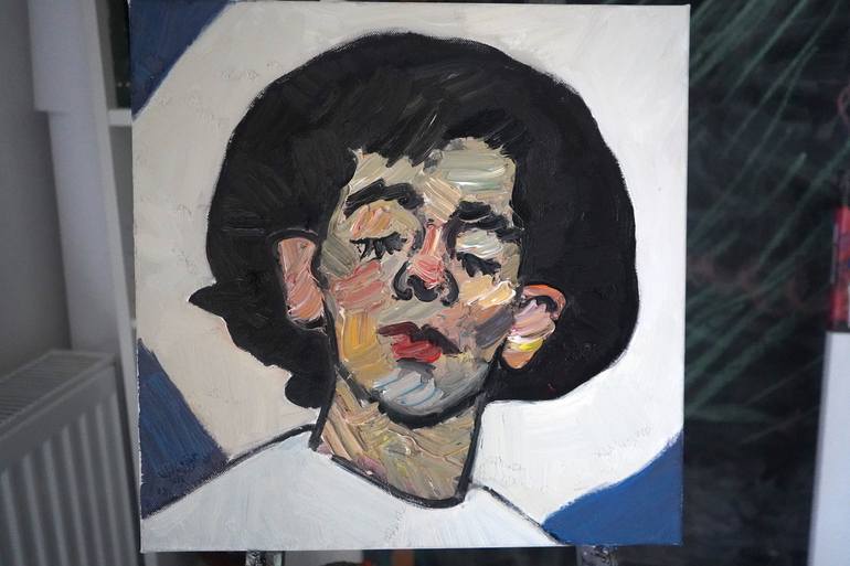 Original Expressionism Cats Painting by Prisac Nicolae