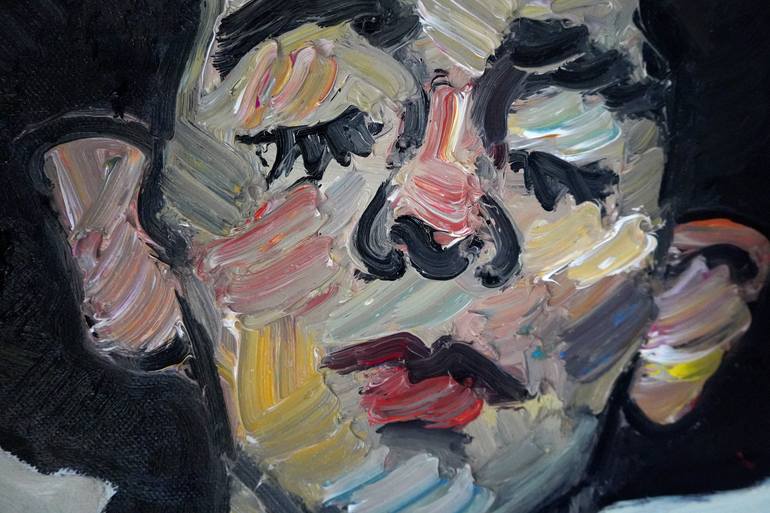 Original Expressionism Cats Painting by Prisac Nicolae