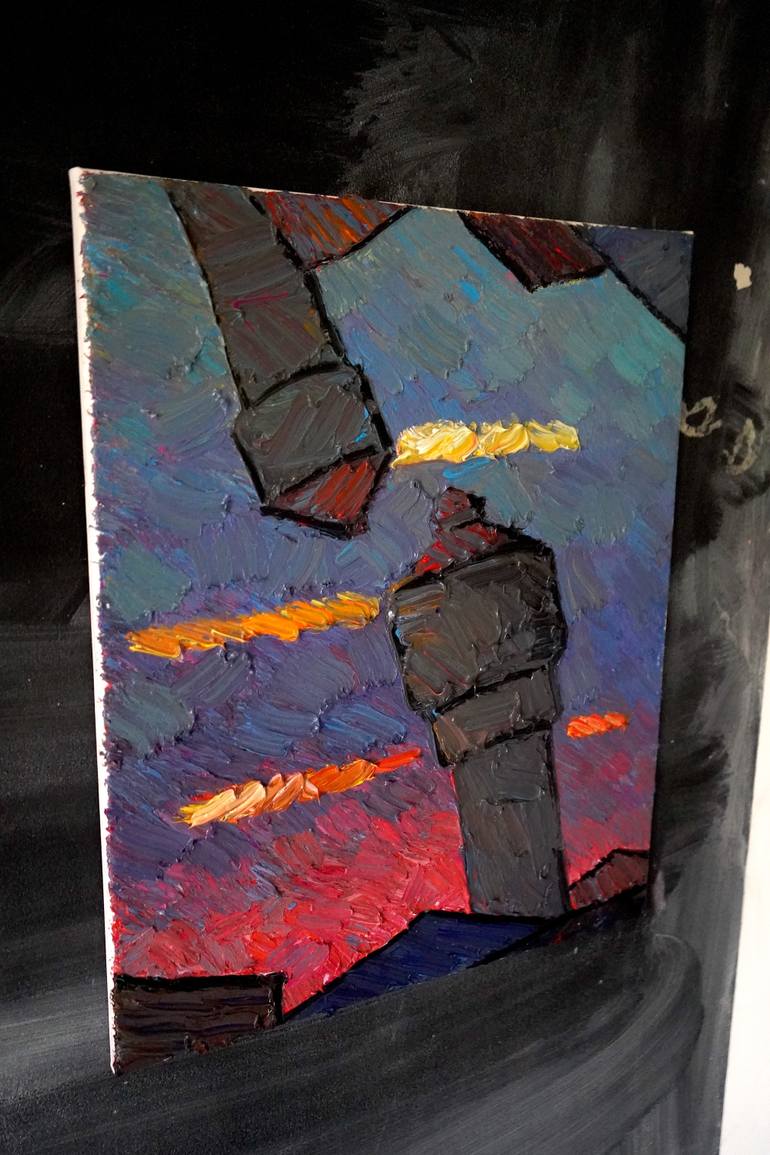 Original Expressionism Abstract Painting by Prisac Nicolae