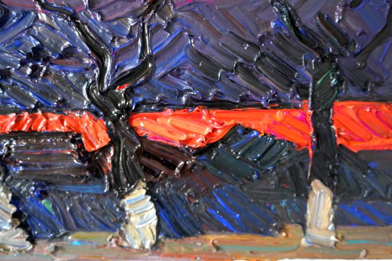 Original Expressionism Landscape Painting by Prisac Nicolae