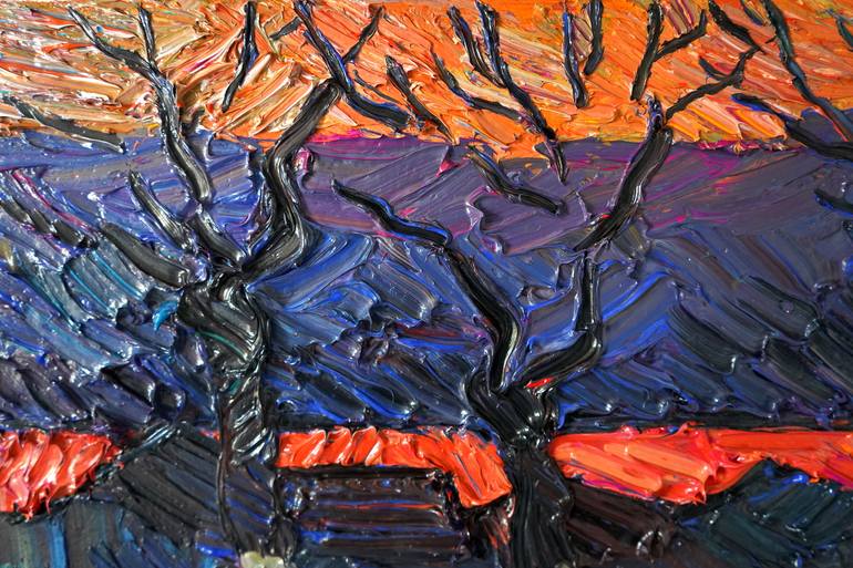 Original Expressionism Landscape Painting by Prisac Nicolae