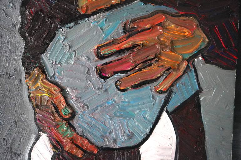 Original Expressionism Abstract Painting by Prisac Nicolae