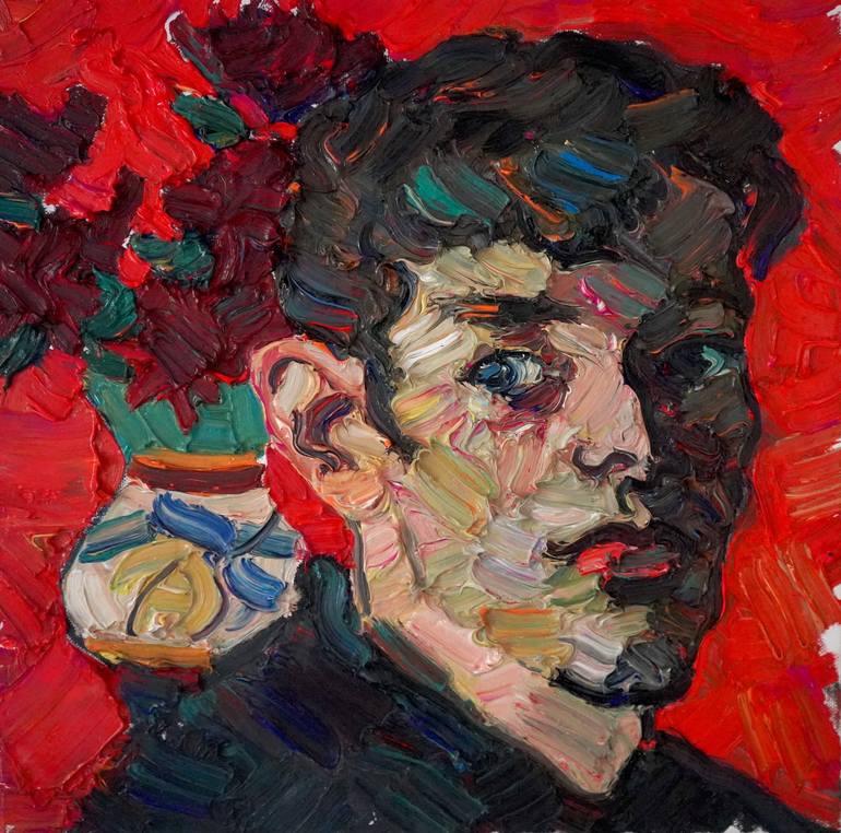 Sad and tired Painting by Prisac Nicolae | Saatchi Art