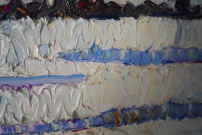 Original Abstract Landscape Painting by Prisac Nicolae