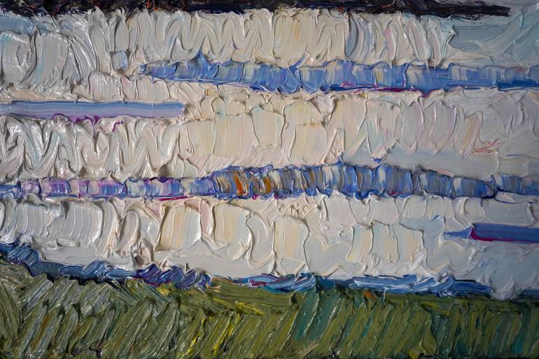 Original Abstract Landscape Painting by Prisac Nicolae