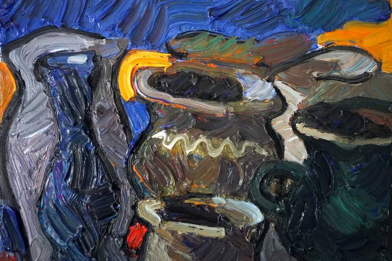 Original Expressionism Abstract Painting by Prisac Nicolae