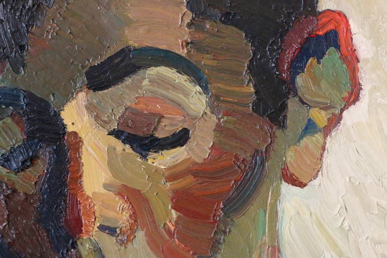 Original Portraiture Abstract Painting by Prisac Nicolae