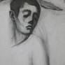 composition, boy on clauds, the dreamer, drawing...