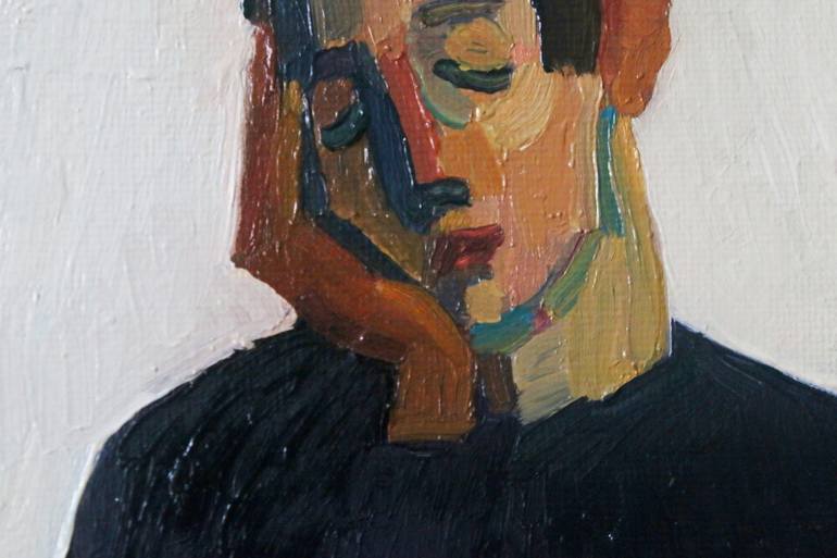 Original Abstract Portrait Painting by Prisac Nicolae