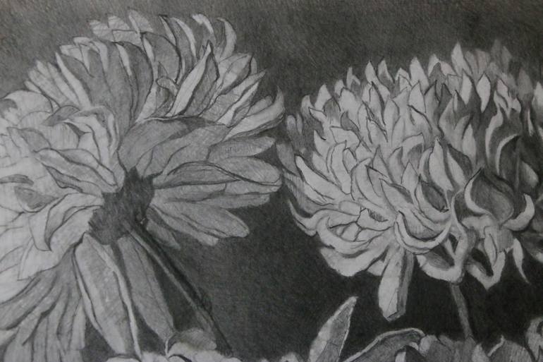 Original Abstract Still Life Drawing by Prisac Nicolae