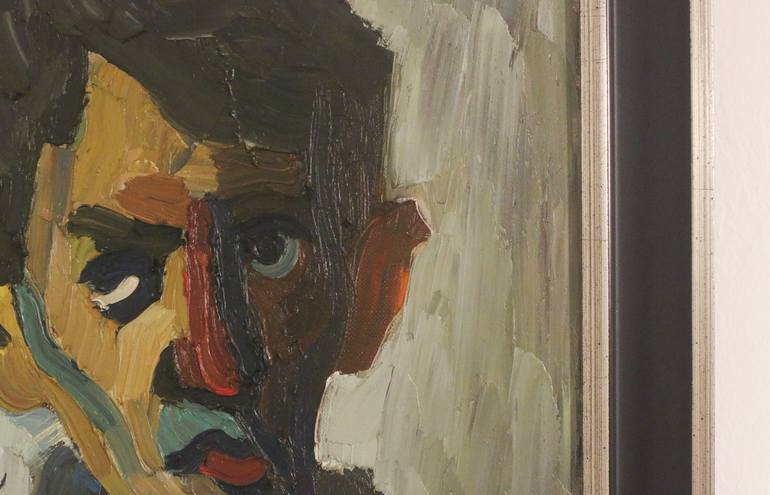 Original Abstract Expressionism Portrait Painting by Prisac Nicolae