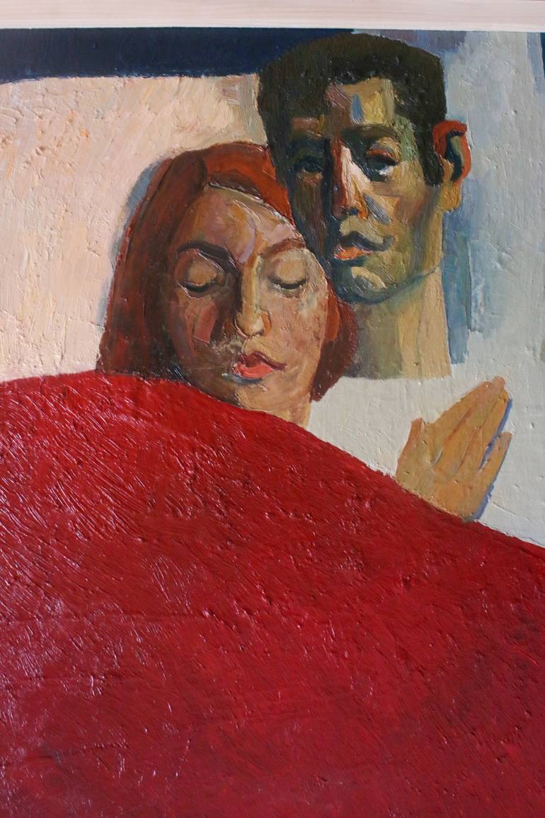 Original Expressionism Love Painting by Prisac Nicolae