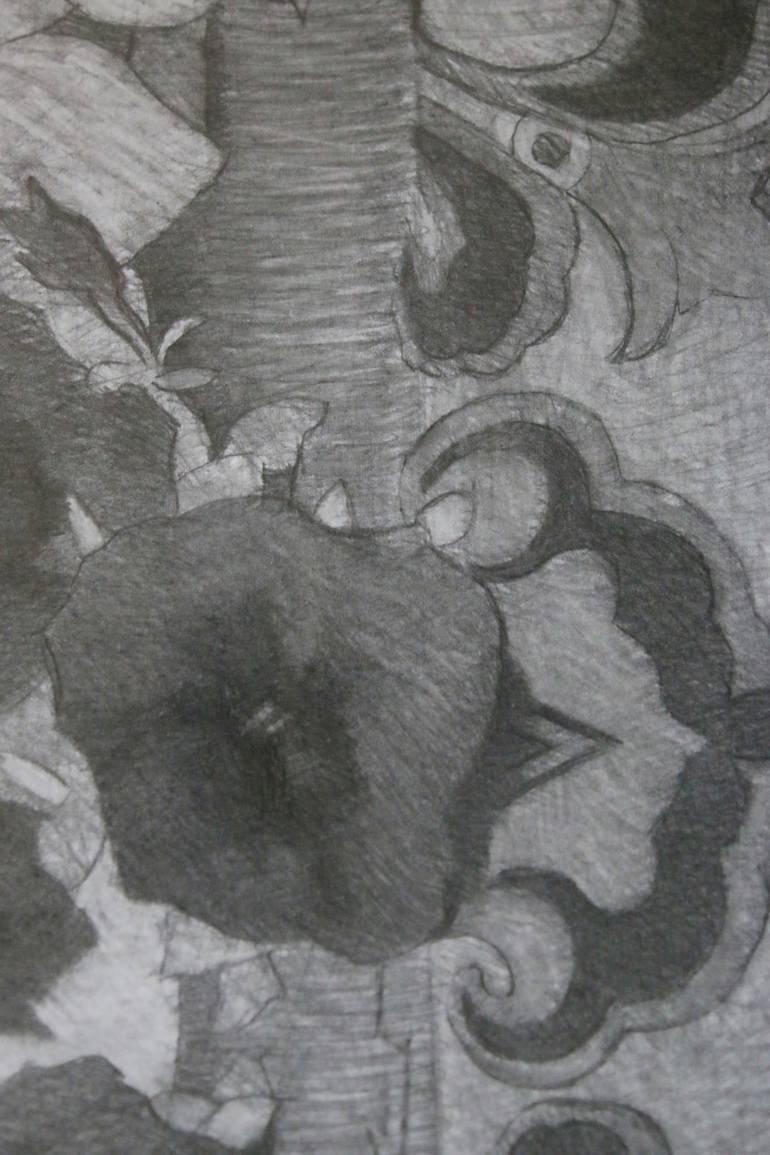 Original Floral Drawing by Prisac Nicolae