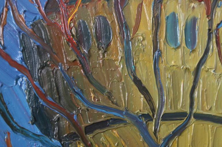 Original Abstract Architecture Painting by Prisac Nicolae