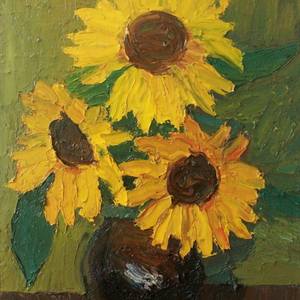 Collection Sunflowers. Summer impression