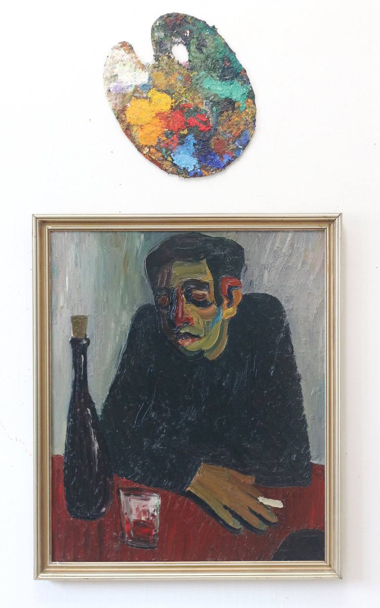 Original Impressionism Portrait Painting by Prisac Nicolae