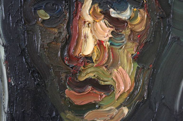 Original Abstract Portrait Painting by Prisac Nicolae