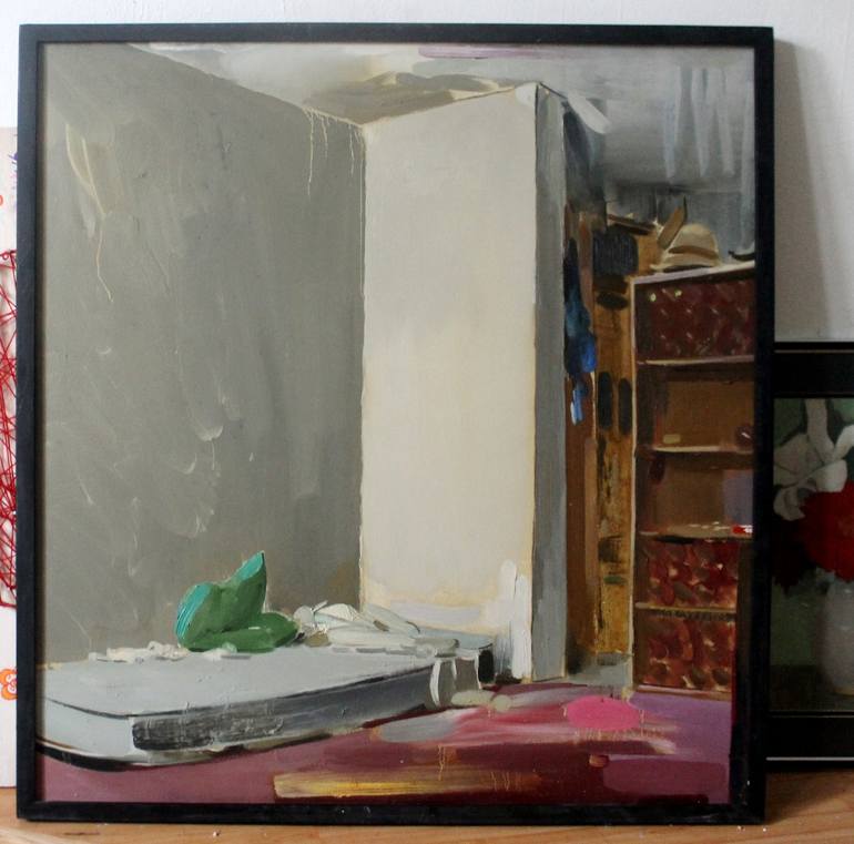 Original Abstract Interiors Painting by Prisac Nicolae