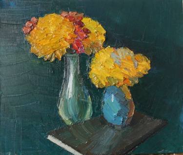 Original Expressionism Floral Paintings by Prisac Nicolae