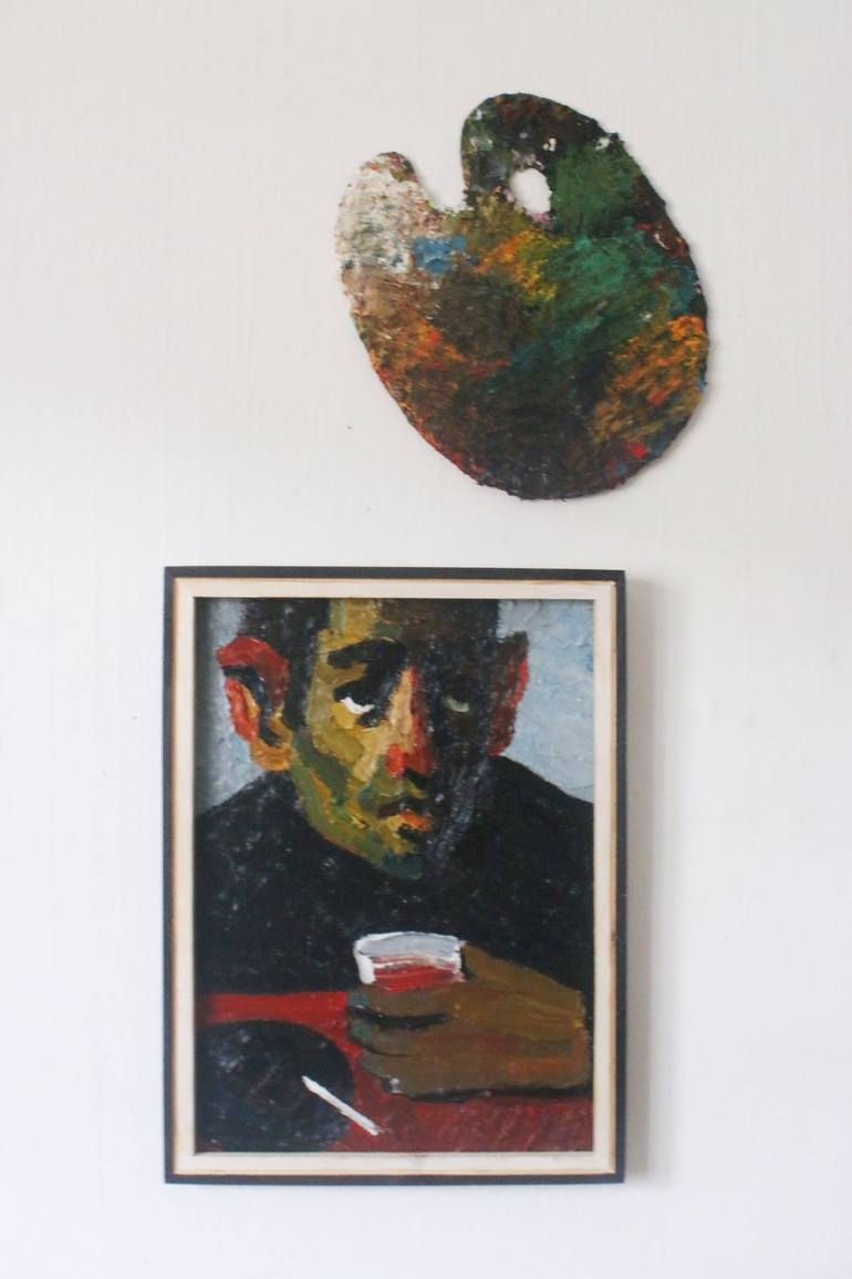 Original Abstract Expressionism Portrait Painting by Prisac Nicolae