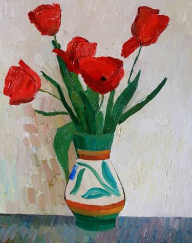 Original Impressionism Floral Paintings by Prisac Nicolae