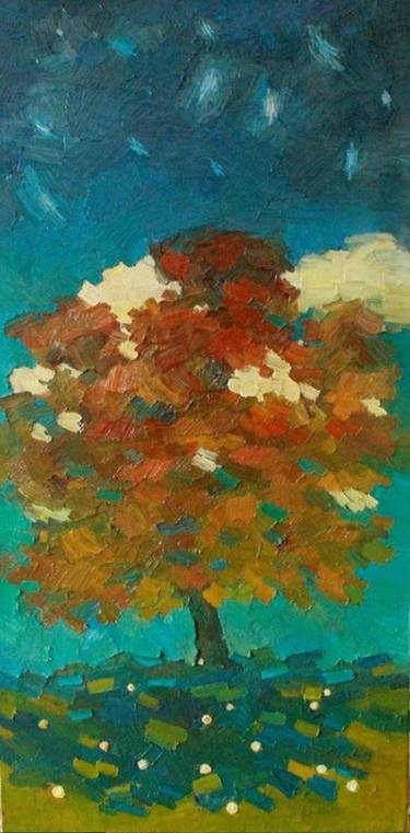 Original Impressionism Tree Paintings by Prisac Nicolae