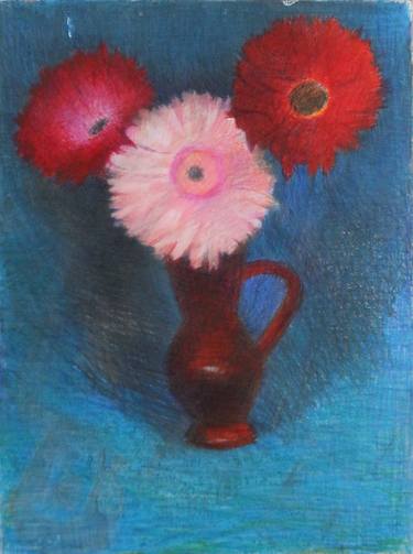 Original Impressionism Floral Drawings by Prisac Nicolae