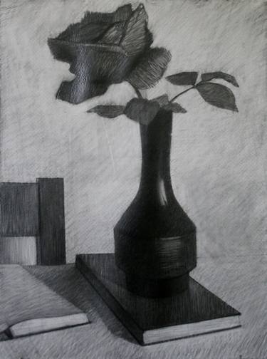 Original Still Life Drawings by Prisac Nicolae