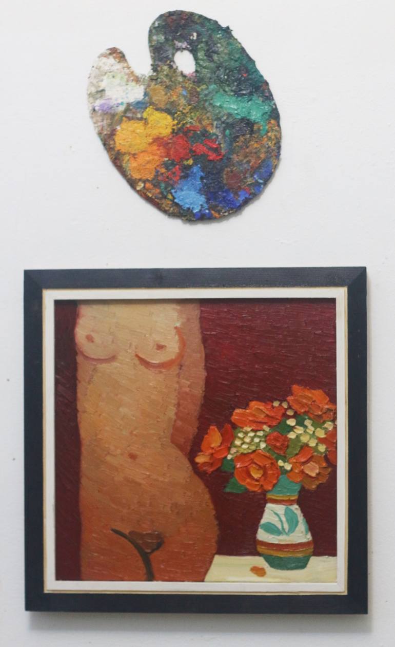 Original Impressionism Nude Painting by Prisac Nicolae