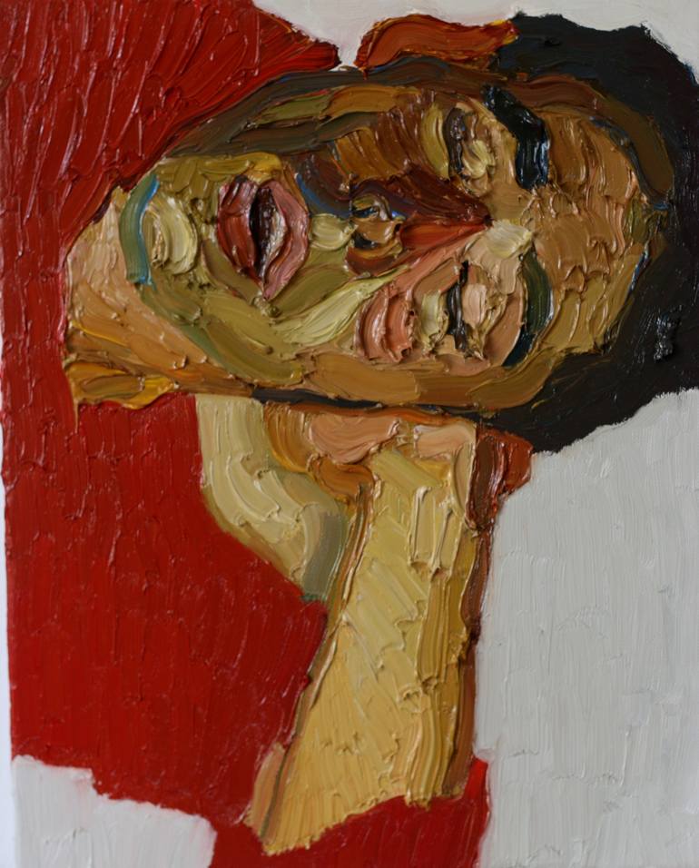 Sleeping man #4 Painting by Prisac Nicolae |