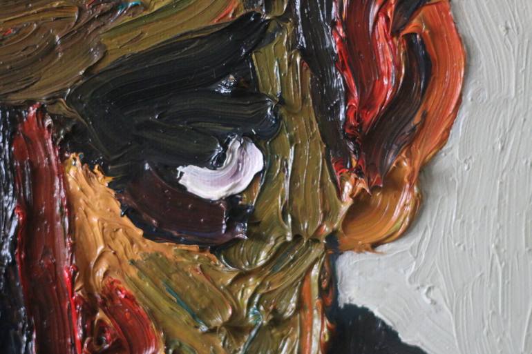 Original Impressionism Portrait Painting by Prisac Nicolae