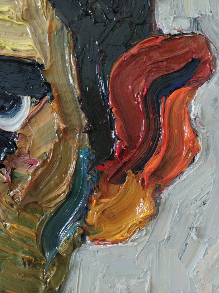 Original Abstract Expressionism People Painting by Prisac Nicolae