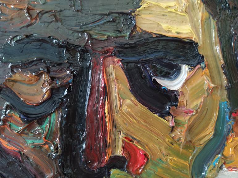 Original Abstract Expressionism People Painting by Prisac Nicolae