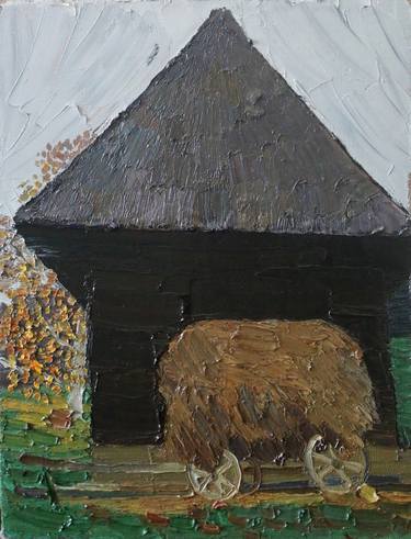 Original Rural life Paintings by Prisac Nicolae