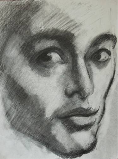 Original Impressionism Portrait Drawings by Prisac Nicolae