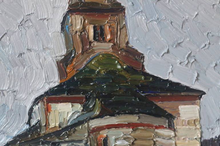 Original Impressionism Architecture Painting by Prisac Nicolae