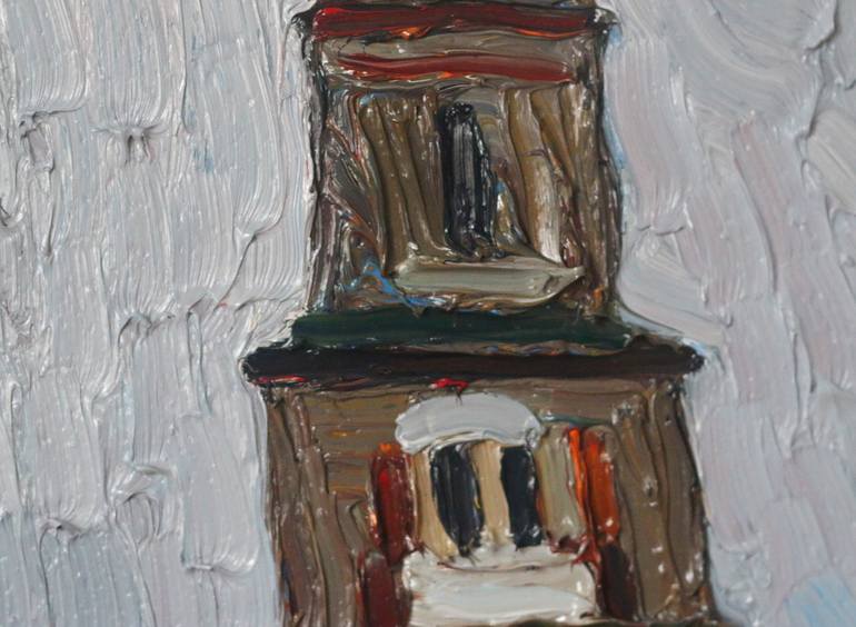 Original Impressionism Architecture Painting by Prisac Nicolae