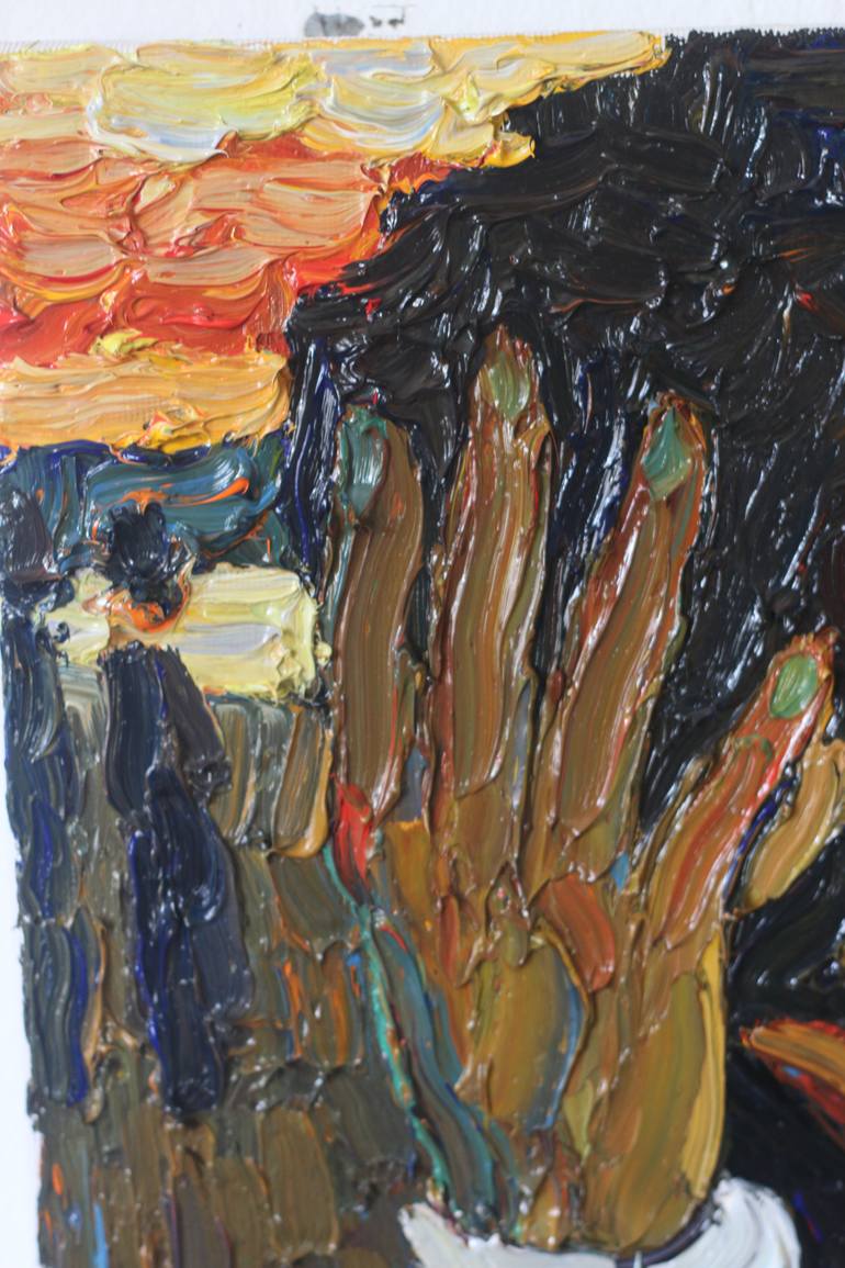 Original Abstract Expressionism People Painting by Prisac Nicolae