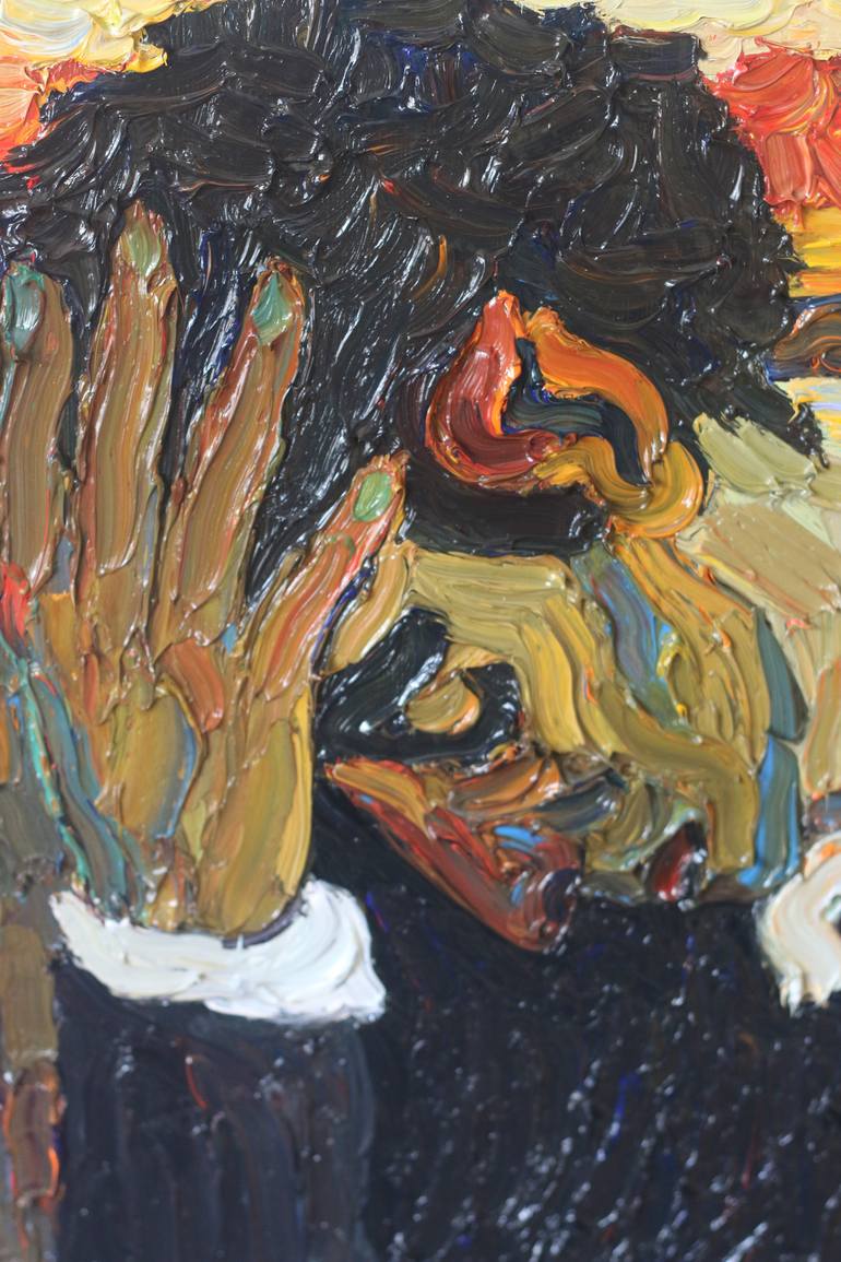 Original Abstract Expressionism People Painting by Prisac Nicolae