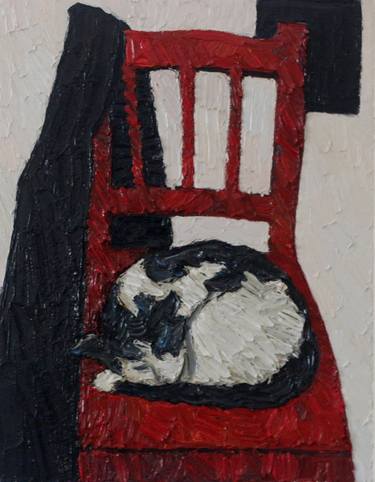 Original Impressionism Cats Paintings by Prisac Nicolae