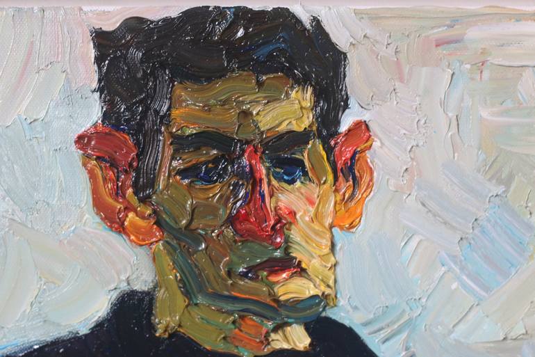 Original Impressionism Portrait Painting by Prisac Nicolae