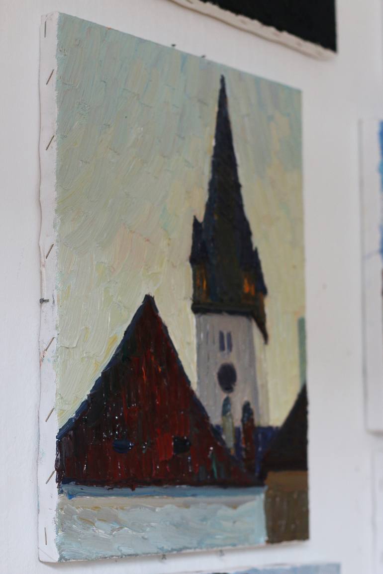 Original Expressionism Architecture Painting by Prisac Nicolae