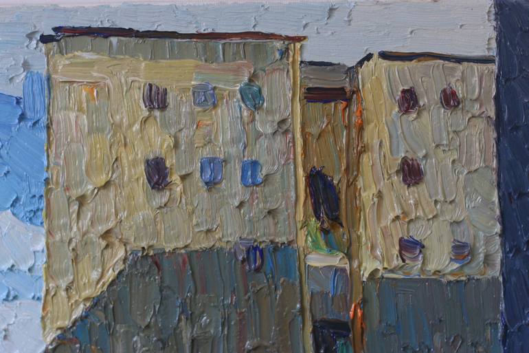 Original Expressionism Architecture Painting by Prisac Nicolae