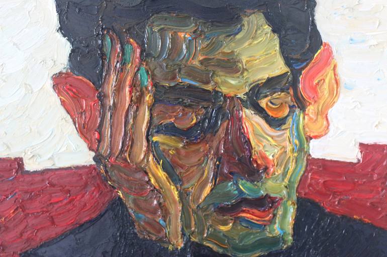 Original Impressionism Portrait Painting by Prisac Nicolae