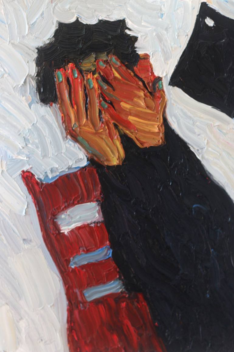 Original Expressionism People Painting by Prisac Nicolae